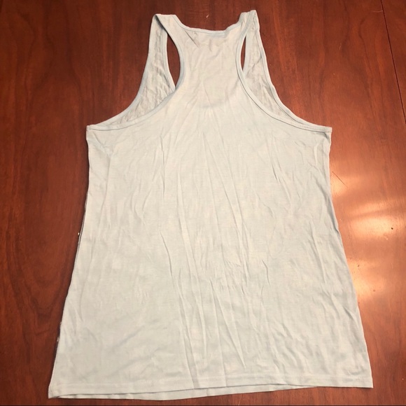 Blue sequined racer back tank top - Picture 2 of 2